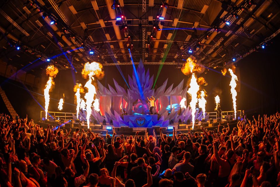 Pyro columns above the Elusion main stage